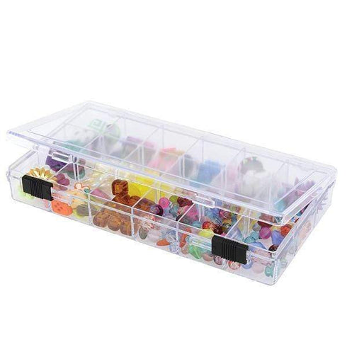 AussieSuperStore Art & Craft Essentials Storage Box Divided Organiser Storage Box Divided Organiser | Plastic Storage Container or Box 170050